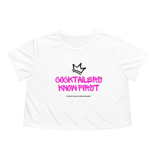 Flowy Cropped T | Cocktailers Know First | Graffiti