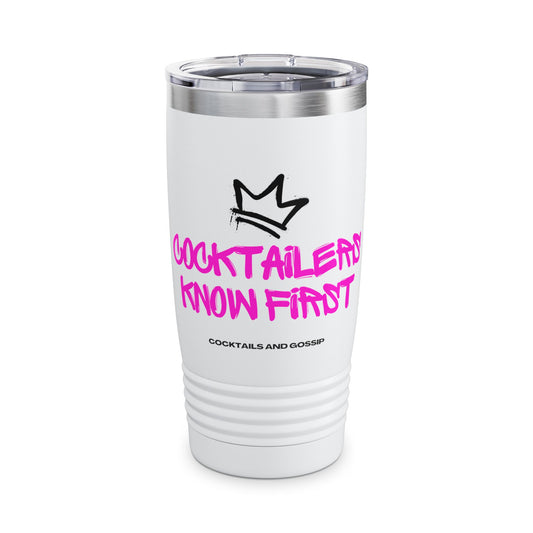 Stainless Steel Travel Mug | Cocktailers Know First | Graffiti